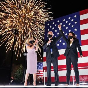 Fergie Instagram - Congratulations @joebiden @kamalaharris. Let’s heal ❤️🤍💙