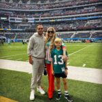 Fergie Instagram - I could feel my dad smiling down on Sunday as the @miamidolphins kicked off the season with a glorious W, and to share that joy with my family was a full circle moment. ✨✨ Thank you @garfinkeltom, @dan13marino, @natmoore_89, @mj003, Stephen Ross, Coach Mike McDaniel, Bill Galante and this incredible team for making this day a magical one. #finsup 🐬🐬