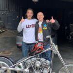 Flea Instagram - I am over the top elated like when I got my first bicycle for Christmas when I was 6 years old. I saw it and shook with excitement, fighting back tears, went to bed every night for weeks, excited to get up in the morning and run to it, to ride it down the street like the king of the world. @luckmc made me this magical motorcycle. He is a master craftsman, and I was so grateful to meet him, his glowing wife Kikko, and his helper Sui. He delivered me this motorcycle upon which I will ride for til the end of my days. Thank you Masa!!!