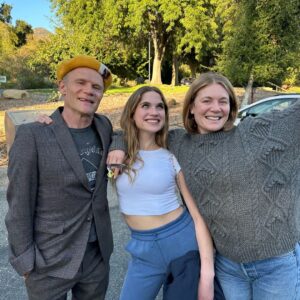 Flea Instagram - with my unbelievably incredible transcendently cosmic and beautiful daughters Clara and Sunny this last week, celebrating the 18th birthday of Sunny Bebop!