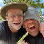 Flea Instagram - deep backwoods with @thomas_houseago_studio_ yeeeeeeeeeeeeee tapping the cosmic source from the mighty tuolumne. red bear and rimbo stengler