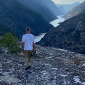 Flea Instagram - Just emerged from walking several days deep into the backcountry of the Sierra Nevada mountain range. I was in constant awe and nothing on earth can make me more happy or more my true self. Damn I'm grateful to my father for showing me the wonders of nature when i was a wee little lad. God spoke directly to me, my core truth reflected. My backpacking partner Peter Staley took the pics. Walked for hours up mighty mountains with 40 pounds on my back And FUKKKKK THAT WATER WAS COLD!!!