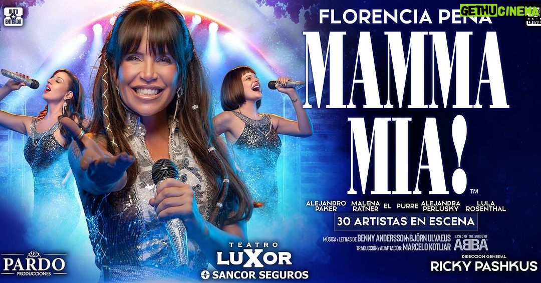 Florencia Peña Instagram - ¡Se viene @mammamiaarg! 🤩 Re manijas con nuestro gran estreno en el @teatroluxorsancorseguros de Carlos Paz 🎉🪩🌊 📌 Próximo Lunes 18 a las 21:30.- 🎟️ Localidades a la venta con PRECIOS CONGELADOS por @autoentradaoficial (link en mi bio) y boletería del teatro. Teatro LUXOR Carlos Paz