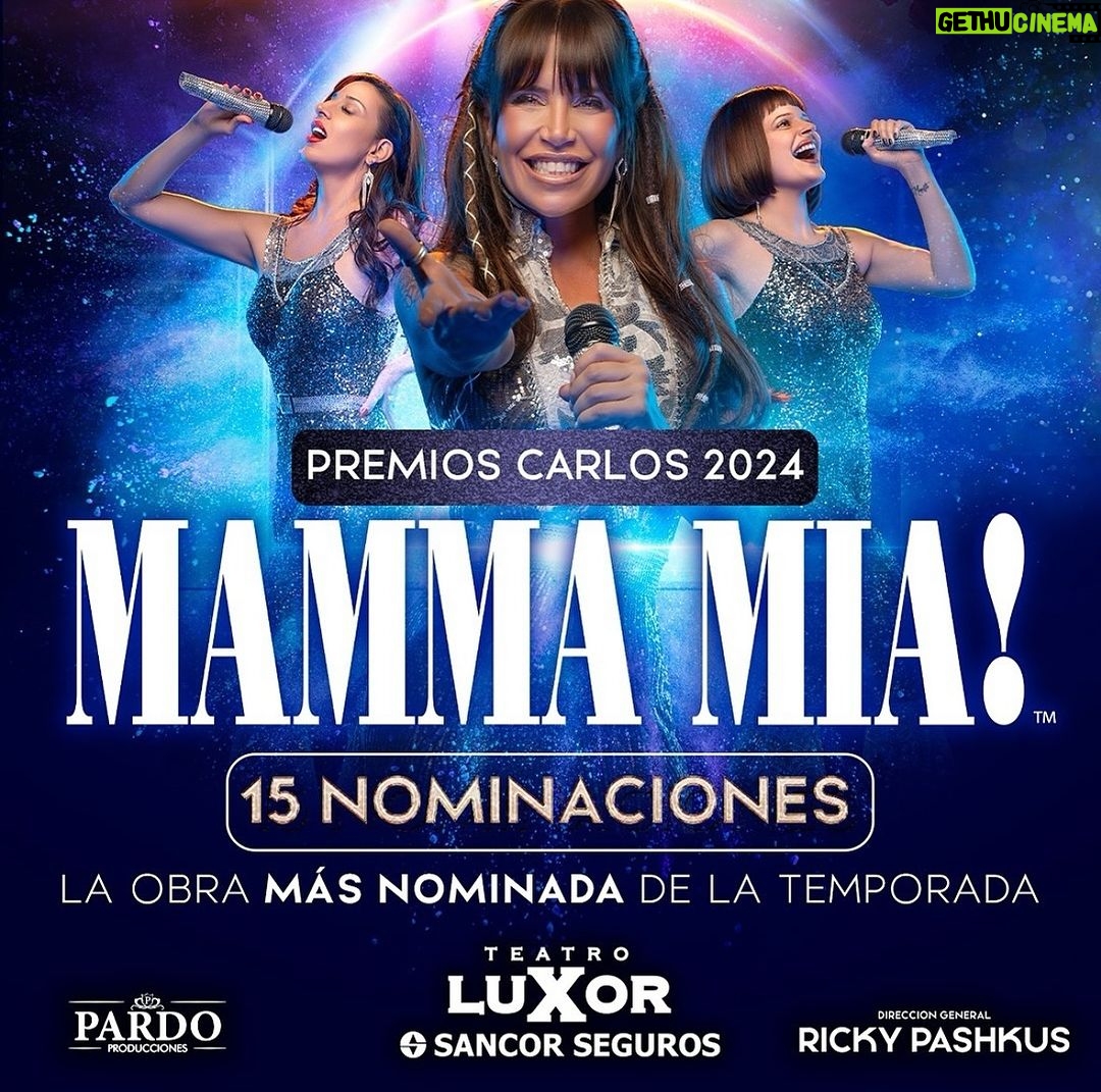 Florencia Peña Instagram - FELICES!!! 🥹💙 @mammamiaarg la obra MÁS NOMINADA de #CarlosPaz 🤩 15 NOMINACIONES a los Premios Carlos 2024 🥳 ¡Esta obra es una fiestaaaaa! Y no se la pueden perder. GRACIAS por este reconomiento a nuestro trabajo 💪🏻 ¡Vamoooos equipo del amor! @pardoproduccionesok @rickypashkus @teatroluxorsancorseguros Villa Carlos Paz, Argentina