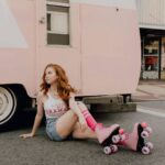 Francesca Capaldi Instagram - This is how I roll! 🤍💕 📸 @maiyabuck 🛼 @surfcityskates