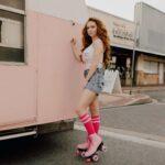 Francesca Capaldi Instagram - This is how I roll! 🤍💕 📸 @maiyabuck 🛼 @surfcityskates