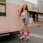 Francesca Capaldi Instagram - This is how I roll! 🤍💕 📸 @maiyabuck 🛼 @surfcityskates