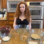 Francesca Capaldi Instagram - Berry Crumble Pt.1 7 cups mixed berries 1/3 cup granulated sugar 1 tablespoon lemon juice 1/4 cup flour For The Crumble 1/2 cup unsalted melted butter 1/2 cup granulated sugar 1/2 cup light brown sugar 2/3 cup all purpose flour 2/3 cup old fashioned oats ¼ teaspoon salt INSTRUCTIONS Preheat the oven to 350°F and grease pan. Place the berries, sugar, lemon juice, and flour in the prepared pan and use a large spoon to stir everything together. Set aside. In a bowl combine the oats, flour, sugars, and salt. Stir everything together. Add the melted butter to the dry ingredients and mix until the mixture forms. Coat the berries with the crumble topping. Bake for 45 minutes or until the berries began to bubble up and the topping has turned golden brown. Allow to cool before eating.