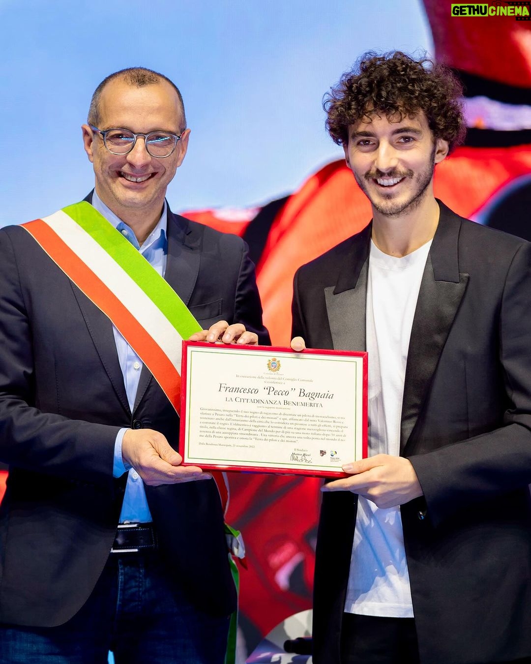 Francesco Bagnaia Instagram - Sono arrivato 10 anni fa e non ho mai pensato di lasciarti. Grazie Pesaro, sei speciale! @comunedipesaro #Go1Free