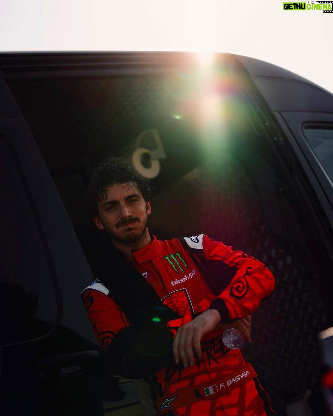 Francesco Bagnaia Instagram - With the crew 🏎️ #Go1Free