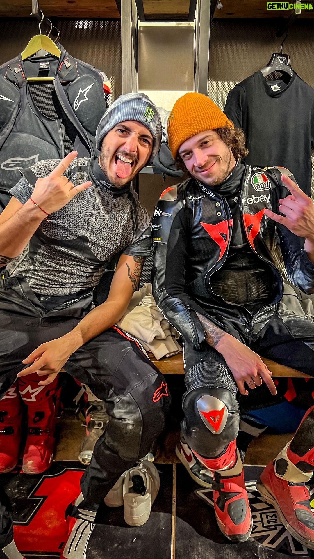 Francesco Bagnaia Instagram - SPOILER!! Video di ieri by @pecco63 e @marcobez72 #la100kmdeicampioni by eBay Motor VR 46 Ranch