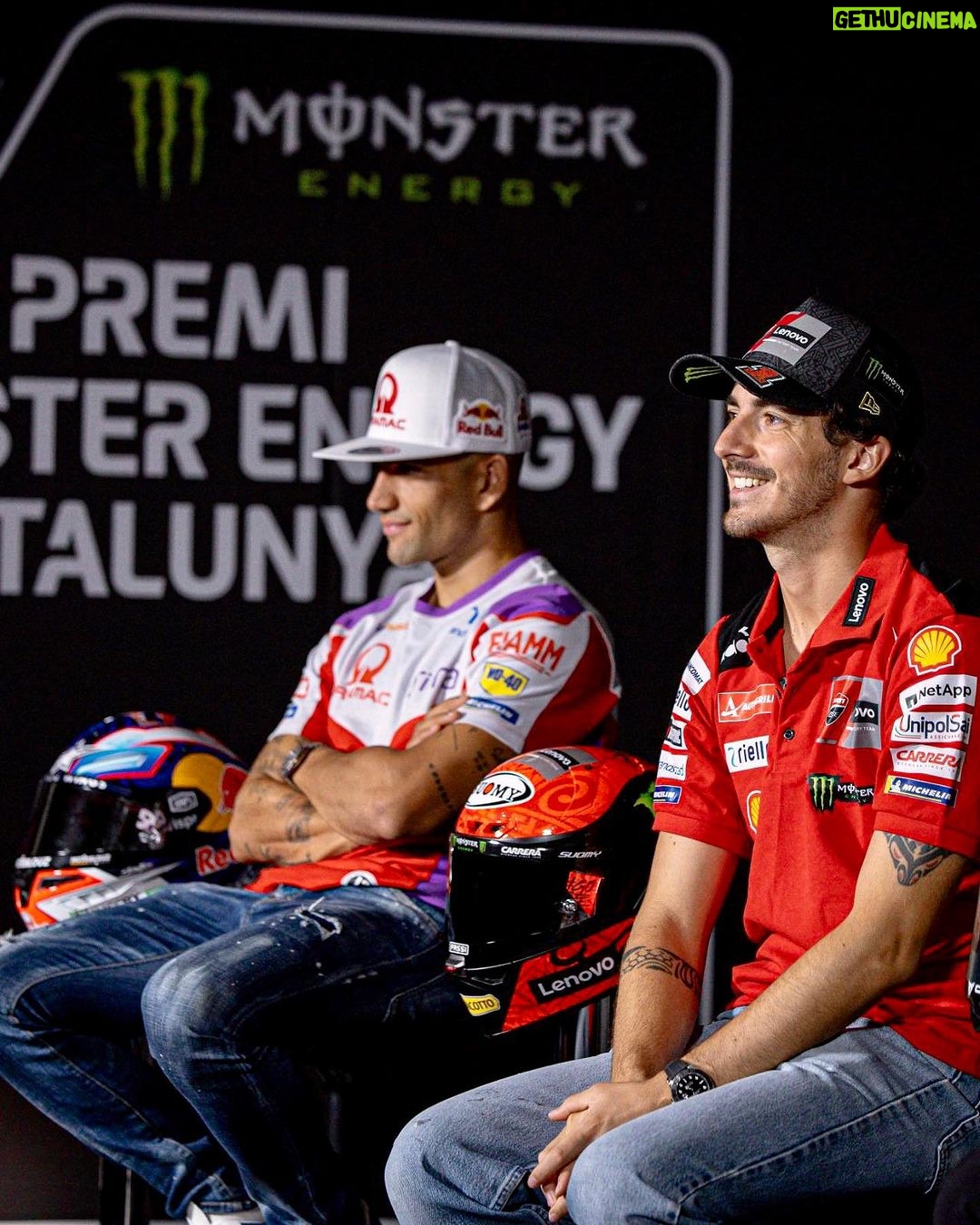 Francesco Bagnaia Instagram - (Re)starting with the media day 😎 #Go1Free Circuit de Barcelona-Catalunya