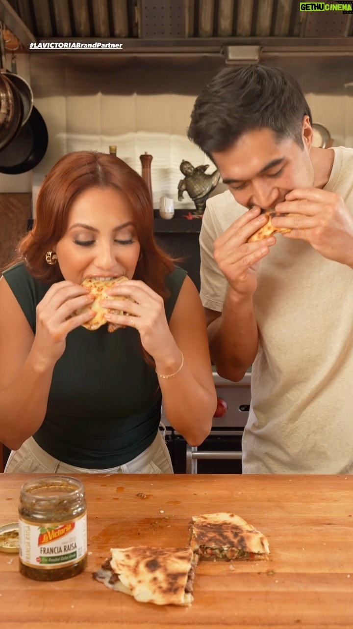 Francia Raísa Instagram - #LAVICTORIABrandPartner Barbacoa Quesadillas with @LaVictoriaBrand and @FranciaRaisa 🌶️ Get yours before they’re gone (again!) on Amazon! #LAVICTORIAxFrancia #barbacoarecipe