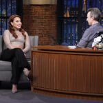 Francia Raísa Instagram - Had the best time with @latenightseth tonight! No notes 😜 #insidejoke tune in tonight on @nbcuniversal ✨ New episode of @himyfonhulu out now on @hulu