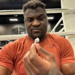 Francis Ngannou Instagram – me and @gymshark found your missing earphone @anthonyjoshua 👀 (swipe to see) Riyadh, Saudi Arabia