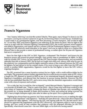 Francis Ngannou Instagram - It’s just business ♟️😏

Thank you @harvardhbs @anitaelberse for creating this case study and for having us. I guess now can call me Professor Ngannou 🤓🤣