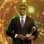 Francis Ngannou Instagram - What an amazing night yesterday at the cameroon BALLON D'OR!!! Thank you to the FECAFOOT président @samueletoo for giving new life to our national team, to the local competitions, and to get cameroonians excited again around the game.