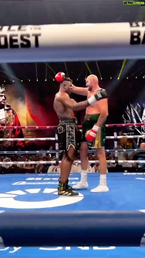 Francis Ngannou Instagram - I really want to thank @tysonfury for his sportsmanship and for giving me the opportunity to step into boxing on the world’s biggest stage. While some were too worried about how they might look, what they stood to lose, and what others would say, Tyson stood up and accepted this fight just off his passion for war and to give the fans an action-packed night. I think we delivered on that. What a way to make my boxing debut and to bring together the two sports that I love. Thank you Gypsy King. #FuryNgannou #GypsyKing 🫡🙌🏾🤜🏾🤛 Riyadh, Saudi Arabia