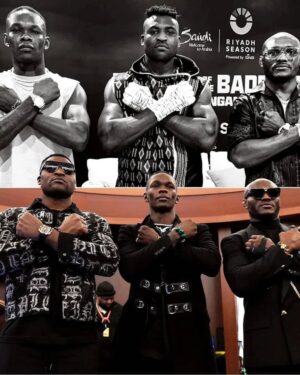 Francis Ngannou Instagram - WAKANDA 4 EVER. 🤴🤴🤴

#3kings 🌍 🇳🇬🇨🇲🇳🇬
