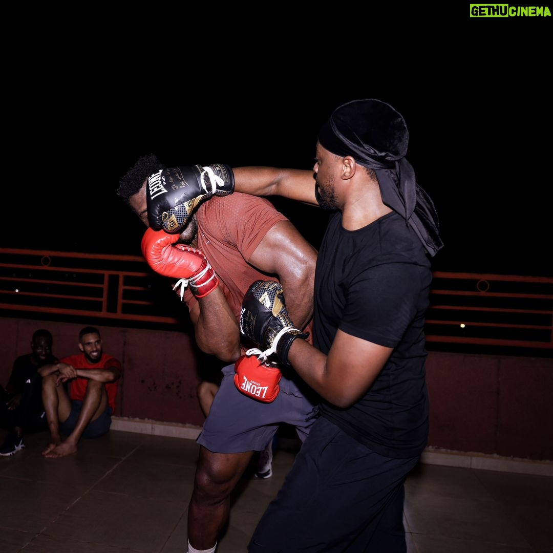 Francis Ngannou Instagram - I let @dadju punch me and he believes that he's the man for the job, stick in music bro, it's dangerous out here 🤣