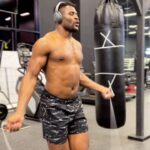 Francis Ngannou Instagram - Everybody has an opinion. I choose to block out the noise. Not born different. Built Different. @Gymshark Riyadh, Saudi Arabia
