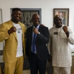 Francis Ngannou Instagram - What a great welcome by the people of the Ivory Coast! 🇨🇮 The people and the authorities put everything in order to offer us a royal welcome. 🇨🇲🇨🇮🫡