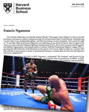 Francis Ngannou Instagram - It’s just business ♟️😏

Thank you @harvardhbs @anitaelberse for creating this case study and for having us. I guess now can call me Professor Ngannou 🤓🤣