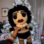 Frankie Grande Instagram - My husband nailed Christmas! He crocheted 🧶 me this Frank-N-Furter doll from scratch in 15 hours. I love you so much @halegrande! You’re my match in every way. #merrychristmas ❤️🎄