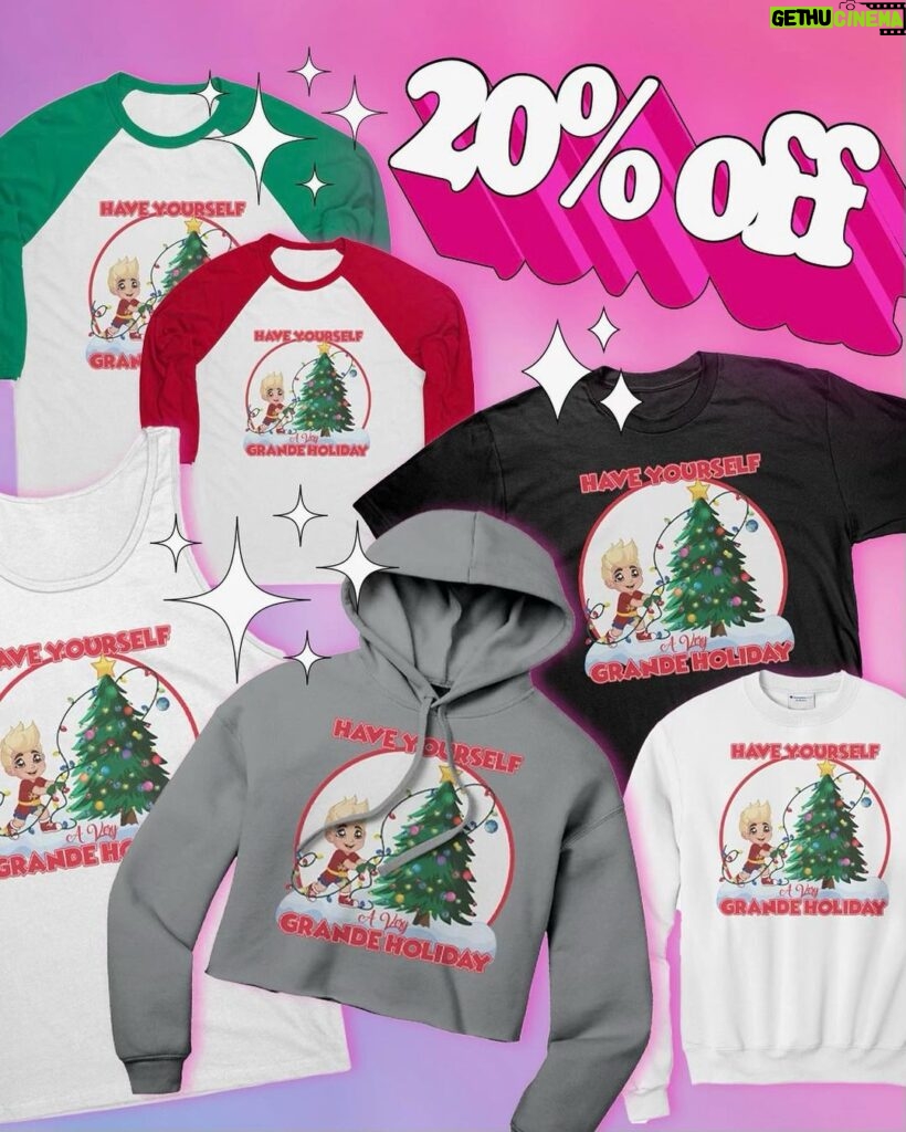 Frankie Grande Instagram - Happy Black Fridayyyy!!! To celebrate, I am officially launching my MERCH STORRE!!! 💞 I have t-shirts, sweaters, mugs, and more with some SUPER CUTE designs to get you in the holiday spirit. The ENTIRE store is 20% off for one week (applied automatically at checkout)! Please please please tag me in pics wearing the merch, I can’t wait to seeee you shining bright ✨ #linkinbio Frankiegrande.com