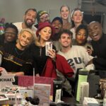 Frankie Grande Instagram - thaaaank you sis @arianagrande for coming to hang out with all of us dweebs at @titaniquemusical 😘😘😘 love youuuu 💕🫧