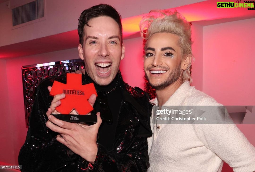 Frankie Grande Instagram - ✨ Glitter, Glam, and Good Times at the @queerty Awards! 🌈 So grateful to have shared this dazzling night with so many incredible friends all in one place!🌟💖 Cheers to love, laughter, and the power of unity! 🏳️🌈👫👬👭 #QueertyAwards #SparkleAndShine #shinebrightlikeafrankie Thank you @chelsea_guglielmino @polkimaging @gettyimages for the photos