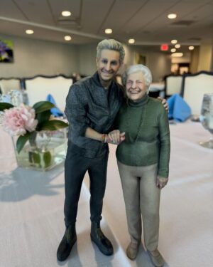 Frankie Grande Instagram - Now we’ll never be far apart 💕✨ love you to the ends of the universe and back Nonna 😘 thank you @doplme for bringing our mini-me to life 😄