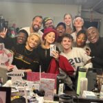 Frankie Grande Instagram - thaaaank you sis @arianagrande for coming to hang out with all of us dweebs at @titaniquemusical 😘😘😘 love youuuu 💕🫧