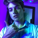 Froy Gutierrez Instagram - even the moon has a dark side. (or maybe just a selfie behind the scenes) ➖🌑➖ Phase One