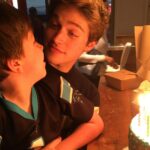 Froy Gutierrez Instagram - this pic was taken right as I fell out of my chair & bruised up my shin. but at least we blew out all the candles. let’s go 20s. ➖👴➖