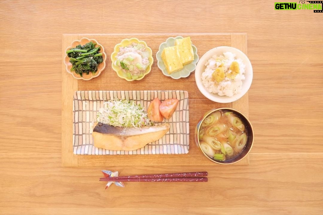Fumino Kimura Instagram - *** 今日のごはんでした。 焼きサケ キャベ千サラダ ほうれん草のごま和え 温かぶのそぼろ餡 だし巻きたまご 栗ご飯 お豆腐とねぎのおみそ汁 ただいま!!! 3週間も家から離れていると 元の生活を取り戻したりするのに ものすごい労力つかうよね… 洗濯だけでも3日かかったよ🫠 とても斬新な作品になってる気がするので 情報解禁お楽しみにされていて下さい🎥 しばらくぶりにごはん作ったら 全部が何か上手く出来た!! って喜んでたけど今思えば コンビニに慣れた舌が 喜んでただけだったような気も。笑 明日からグッと冷えるみたいだね。 身体冷やさないようにね、暖かくしてね。 おやふみ、また明日💌