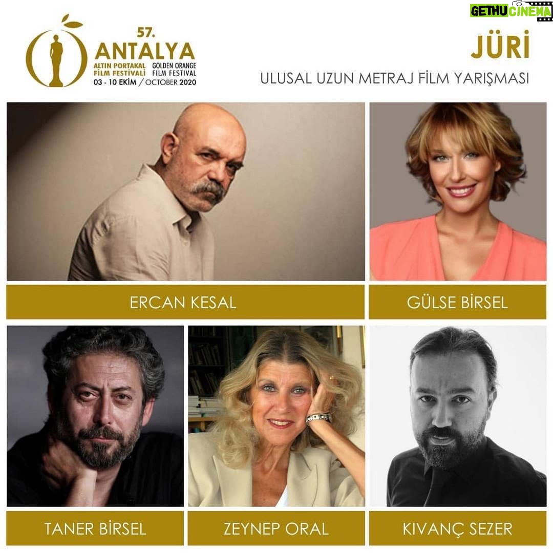 Gülse Birsel Instagram - #Repost @antalyaff ・・・ 57. Antalya #AltınPortakal Film Festivali’nin ulusal yarışmalarının jürileri belli oldu! Bu yıl Ulusal Uzun Metraj Film Yarışması’na senarist, oyuncu, yönetmen ve yazar Ercan Kesal başkanlık edecek. Senarist-gazeteci-yazar-oyuncu Gülse Birsel, senarist ve yönetmen Kıvanç Sezer, oyuncu ve seslendirme sanatçısı Taner Birsel ile gazeteci-yazar-tiyatro eleştirmeni Zeynep Oral jürinin diğer değerli üyeleri olarak ödüllerin sahiplerini belirleyecek. -- Jury line-ups have been announced for the 57th Antalya Golden Orange Film Festival’s national competitions! This year, the National Feature Film Competition will be presided over by screenwriter, actor, director and author, Ercan Kesal. He will be joined on the jury by: screenwriter, journalist, author and actor, Gülse Birsel; screenwriter and director, Kıvanç Sezer; actor and voice-over artist, Taner Birsel; and the journalist, author and theater critic, Zeynep Oral. . . . @tckulturturizm #AntalyaFF2020 #57AltınPortakal #AntalyaAltınPortakalFilmFestivali #filmfestival #festival #antalya #ulusalyarışma @antalyabb @kesalercan @gulsebir @kivancetto @zeyneporal1
