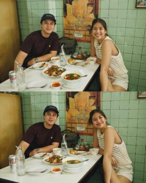 Gabbi Garcia Instagram - Our Jay Fai experience 🇹🇭 woke up at 6am, fell in line for an hour and a half, then finally got a slot for the first seating! Whole process was actually fun and exciting, especially @khalilramos and I share the same love for food & culture 🫶🏽 we know that her famous dish is the crab omelette, but damn those drunken noodles are on a diff level! ⭐️