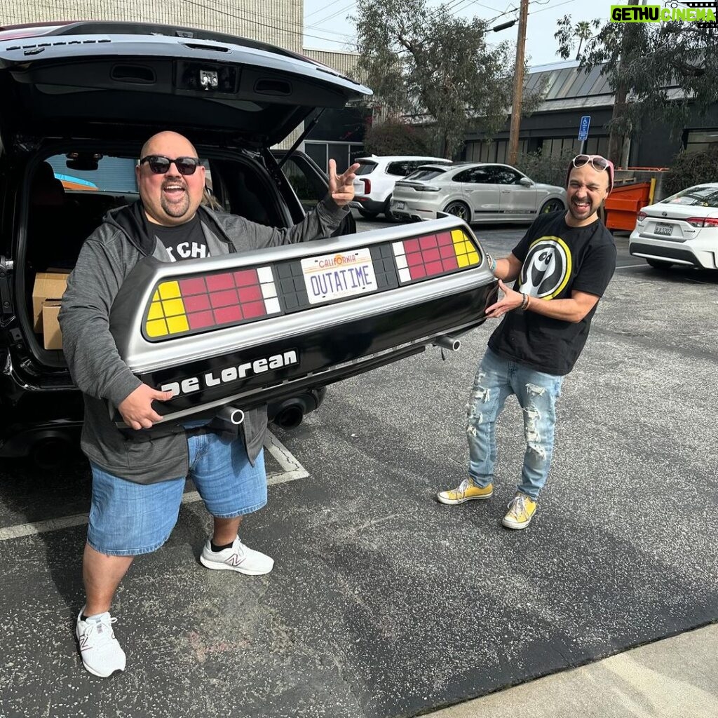 Gabriel Iglesias Instagram - Back to the Future 4? Two Mexicans find the busted up Delorean Time Machine, fix it up and sell it on Bring a trailer then hit a Sizzler to celebrate with the money. Long Beach, California