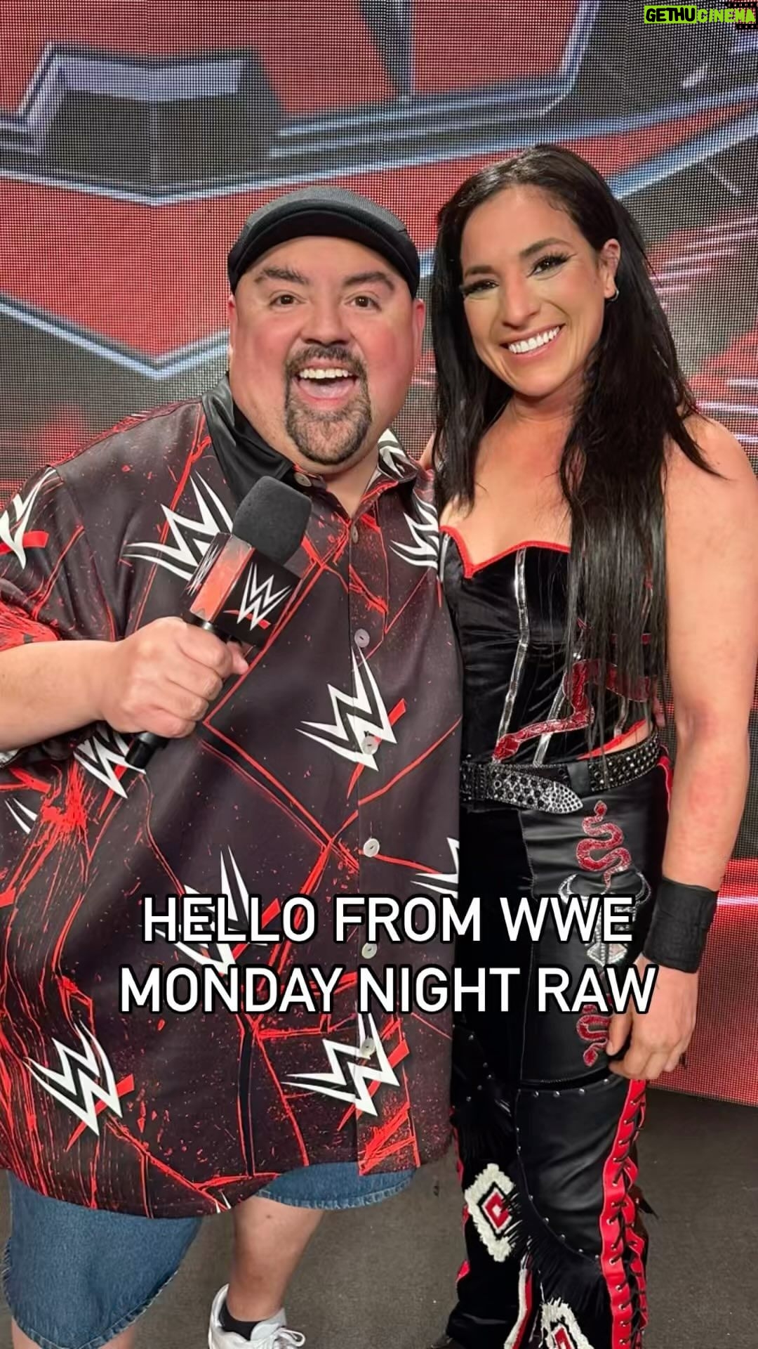Gabriel Iglesias Instagram - Having a blast hanging out in Anaheim at @wwe #RAW 😁 Welcome back @raquelwwe We missed u!!!