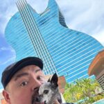 Gabriel Iglesias Instagram - Hello from one of the most incredible hotel/casinos in the world. The new @hardrockholly is literally in the shape of a guitar. #HardRockFluffy 🎸 Seminole Hard Rock Hotel & Casino - Hollywood, FL