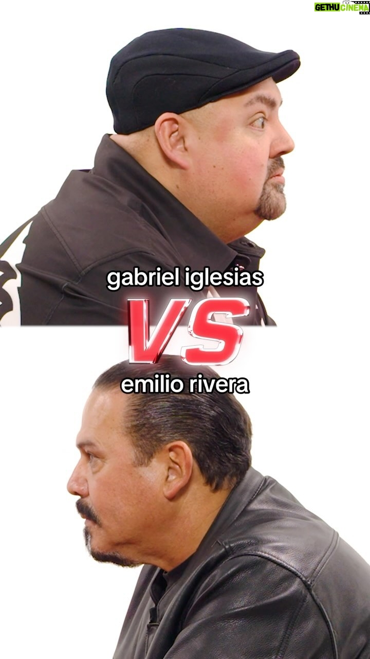 Gabriel Iglesias Instagram - NEW Hot Ones Versus episode with @fluffyguy and @emiliorivera48 π₯ They will either need to get honest, or do a battle with the Wings of Death. Who will take home the gold-plated chicken wing trophy? ππFind out NOW π Link in bio.