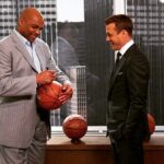 Gabriel Macht Instagram - #tbt when #charlesbarkely came to play on an episode of @suits_usa_official #signedbasketball #thingstotake #s9 #almostover #bts