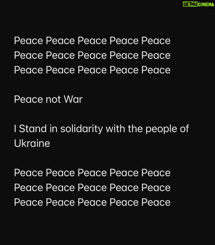 Gabriel Macht Instagram - #peace