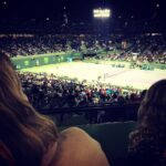 Gabriel Macht Instagram - My view @miamiopen good game @petra.kvitova and #sofiakenin nice to see you both play hard!
