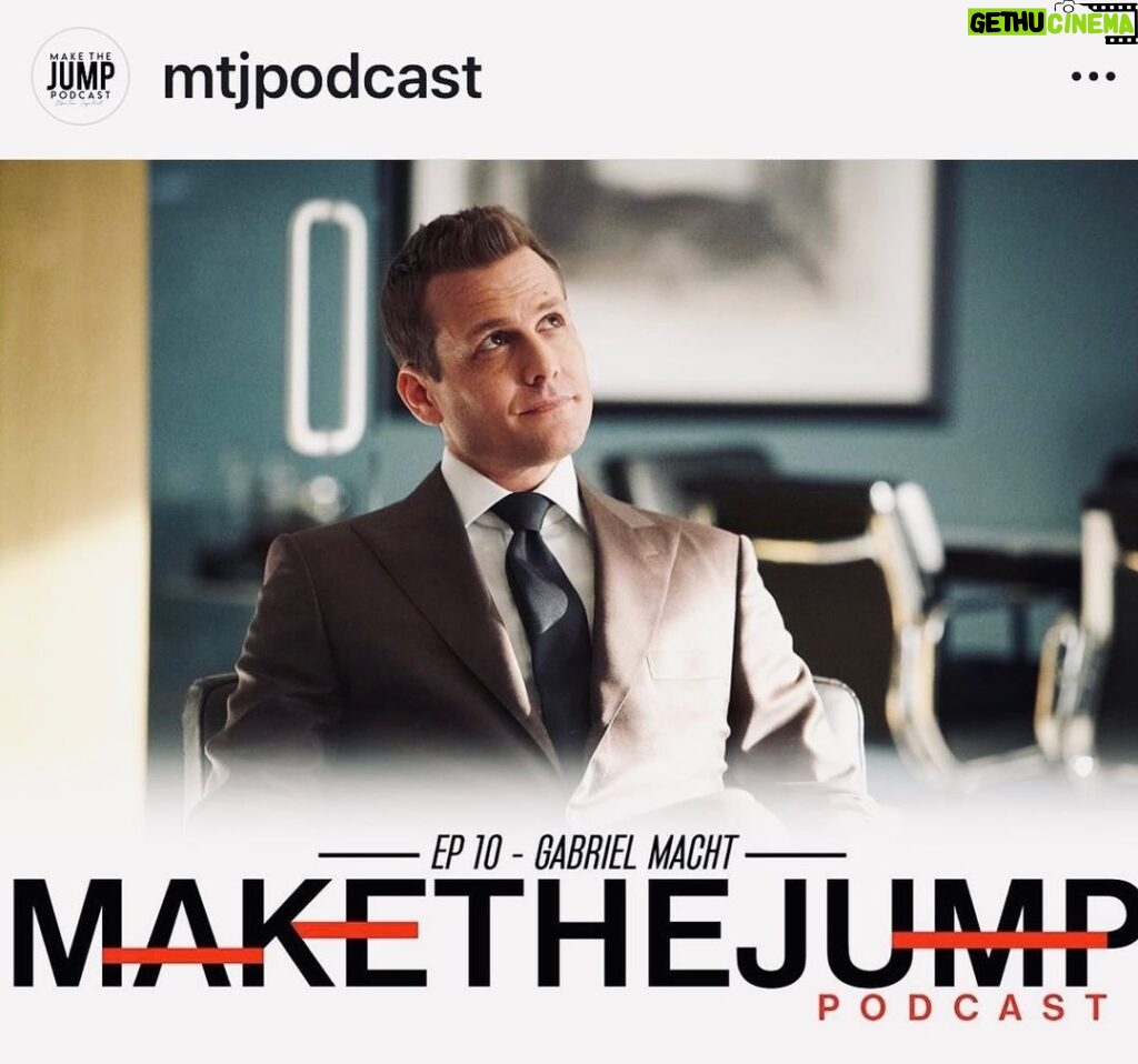 Gabriel Macht Instagram - Last week I did an interview for @mtjpodcast if you’d like to listen to a raspy voice ruminating about some of my past make the jump to makethejumppodcast or more accurately @mtjpodcast - these two guys @jasper.macht and @stefano.ierace brought more out of me then any radio interview in the last 10 years. Their podcast considers what it takes by taking risks, stepping up, getting in touch with what makes ‘you’ you, how to build and maintain creativity, strength, endurance in life and what success may look like...I’m humbled to be a part of ‘some next level stuff’. Check yourself check @mtjpodcast and follow them while you are at it! Or #vote #share