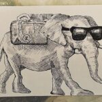 Gabriel Macht Instagram - Going thru some papers and found a #sketch I did a few years back. #ilikedrawing #specs #elephants #are #cool and so are #hashtags