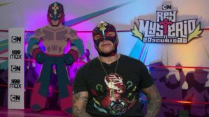 Gabriel Montiel Instagram - Nuestro mejor amigo #ReyMysterio ya está listo para la @kingsleagueamericas y nosotros para ver su nueva serie en @cartoonnetworkla y @hbomaxla ❤️🖤💛