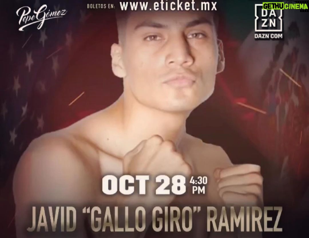 Gabriel Soto Instagram - Vamos con todo en tu pelea hoy @javid_serrano 💪🥊 @memorochaa @isaak_box @cancun_boxing @pepegomez1 @matchroomboxing @eddiehearn @daznboxing Cancún, México