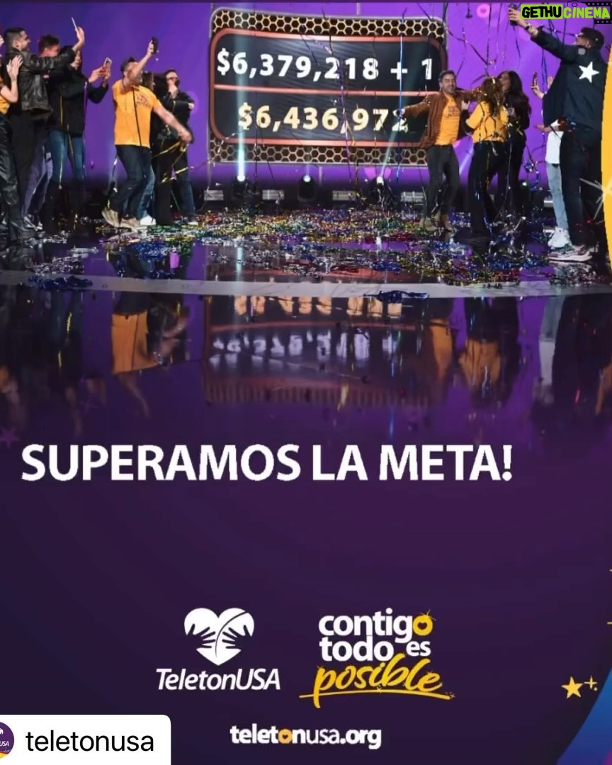Galilea Montijo Instagram - GRACIAS! GRACIAS! Que grandes somos los Latinos ππΌππΌππΌππΌππΌ @teletonusa ππ